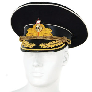 Russian Soviet Navy Admiral Uniform Peaked Visor Hat