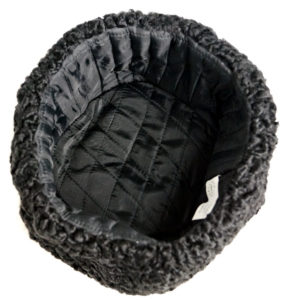 Russian Military Karakul Astrakhan Fur and Leather Ushanka Fur Hat