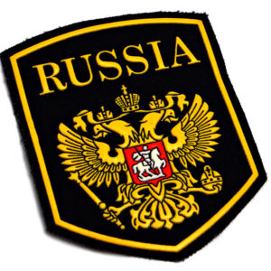 Russia Eagle Crest Sleeve Patch Black Rossiya