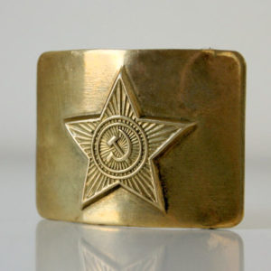 Soviet Army Soldier Brass Belt Buckle Star