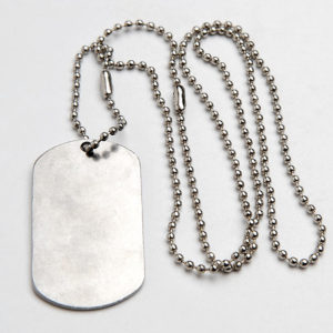 Russian ODON Panther Steel Dog Tag With Chain