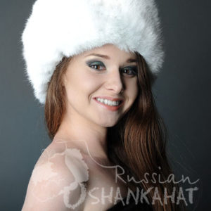 Ushanka Hat Russian White Rabbit Fur