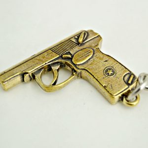 Russian Soviet Makarov Pistol PM Metal Keychain Keyring