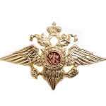 Russian MVD Internal Forces Uniform Eagle Crest Hat Badge