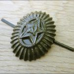 Soviet Military Officer Field Uniform Subdued Hat Badge Dimmed