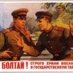 Don't chatter! Keep the military and state secret strictly! - Soviet Russian Propaganda Poster