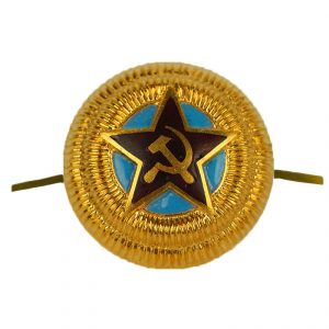 Soviet Russian Military Visor Hat Pin Badge Red Star General WW2