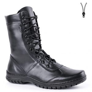 Russian Army Boots Leather Side Zipper Fast Put On