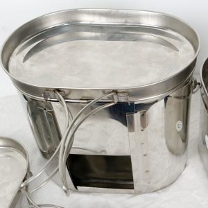 Compact Stainless Steel Bowl Pot 2.2L (74 oz) with Stove