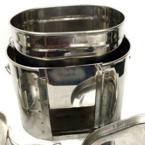 Compact Stainless Steel Bowl Pot 2.2L (74 oz) with Stove