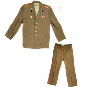 Soviet Russian Army Officer Uniform Suit Jacket, Pants - Genuine Used