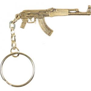Russian AK47 Kalashnikov Rifle Keychain Key ring