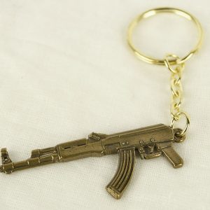 Russian AK47 Kalashnikov Rifle Keychain Key ring