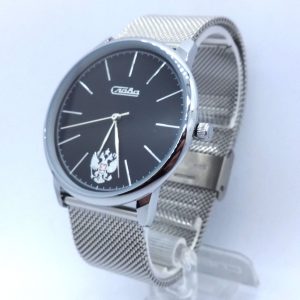 Russian wrist watch quartz Slava black