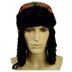 Trapper Hat Russian Ushanka Winter Fur Hat Khokhloma Gift
