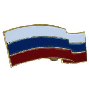 Russian Tricolor Flag Beret Cap Pin Badge