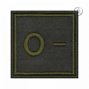 Blood Type Patch Olive Rhesus Factor