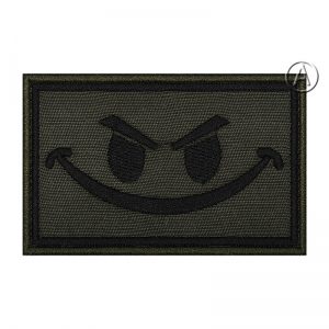 Evil Smiley Smile Face Military Patch Tactical