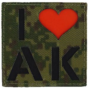 I Love AK Patch Russian Velcro