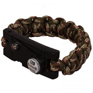Paracord Bracelet with Compass & Led