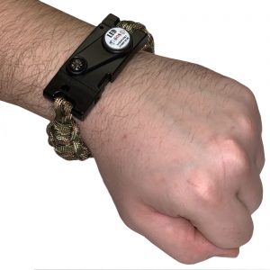 Paracord Bracelet with Compass & Led