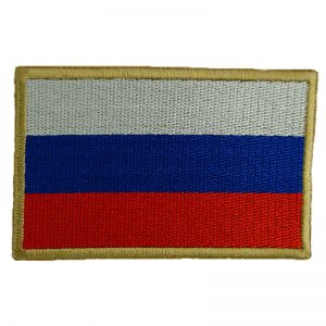 Russian Tricolor Flag Patch Embroidered
