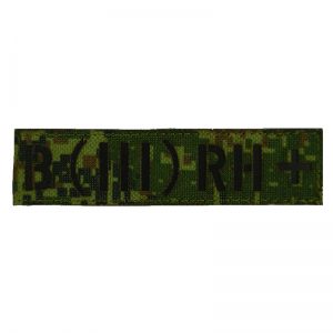 Blood Type Patch Camo Digital Flora Velcro Russian Military