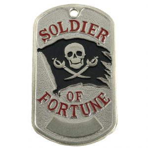 Soldier of Fortune Skull Dog Tag