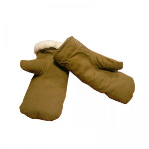 Soviet Military Genuine Sheepskin Gloves Mittens White