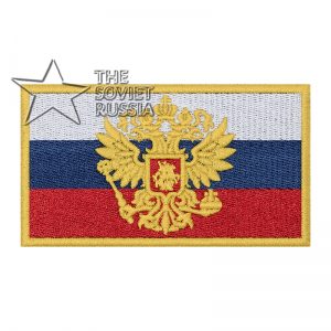 Russian Tricolor Flag Coat of Arms Eagle Embroidered Patch