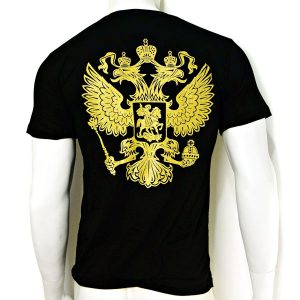 Russian Coat of Arms Eagle Black T-Shirt