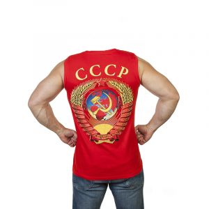 Red USSR Tank Top Mens