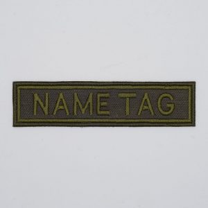 Name Tag Custom Olive Patch
